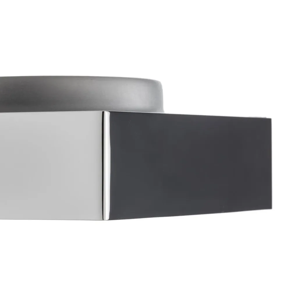 Decor Walther Cut LED-loftlampe, krom, 18x18 cm