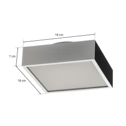 Decor Walther Cut LED-loftlampe, krom, 18x18 cm