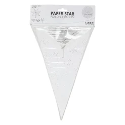 STAR TRADING Dekorationsbelysning|Julepynt>Decorus papirstjerne, uden belysning, hvid/sølv