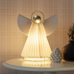 Dekolampe papirengel mini, hvid, E14^Konstsmide Christmas New