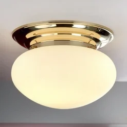 Delia loftlampe, cremefarvet glas^ORION Outlet