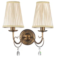 Delia væglampe, bronzefarvet, 2-lys, bredde 25 cm^ONLI New