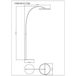 Della LED-gulvlampe, højde 190 cm, sort/mørkegrå, metal^Globo Sale