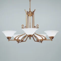 Den flot udformede lysekrone Richard^Berliner Messinglampen Clearance