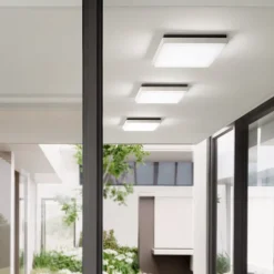 Desdy LED udendørs loftlampe, 24 x 24 cm, hvid^Fabas Luce Sale