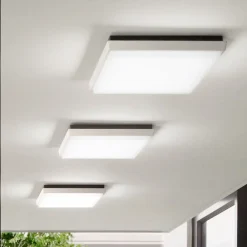 Fabas Luce Desdy LED udendørs loftlampe, 30 x 30 cm, hvid