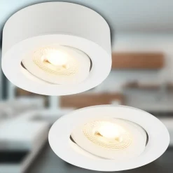 Briloner Desi indbygningslampe, hvid, Ø9cm, dæmpbar, 3000K