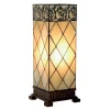 Clayre&Eef Diamond bordlampe i Tiffany-stil 45 cm