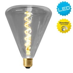 Näve Dilly LED-pære E27 4W 2200K, kan dæmpes, gråtonet