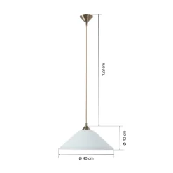 ORION Diskret LOISA opalglas pendellampe i antik m