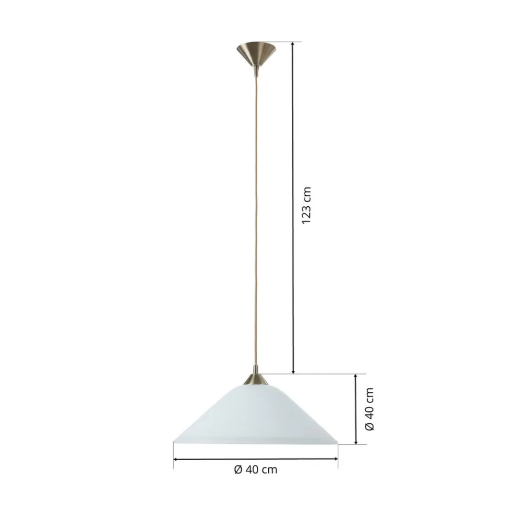 ORION Diskret LOISA opalglas pendellampe i antik m