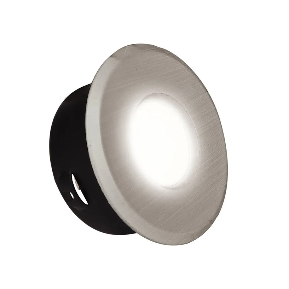 Heitronic DL7001 indbygningsspot, højvolt, børstet jern