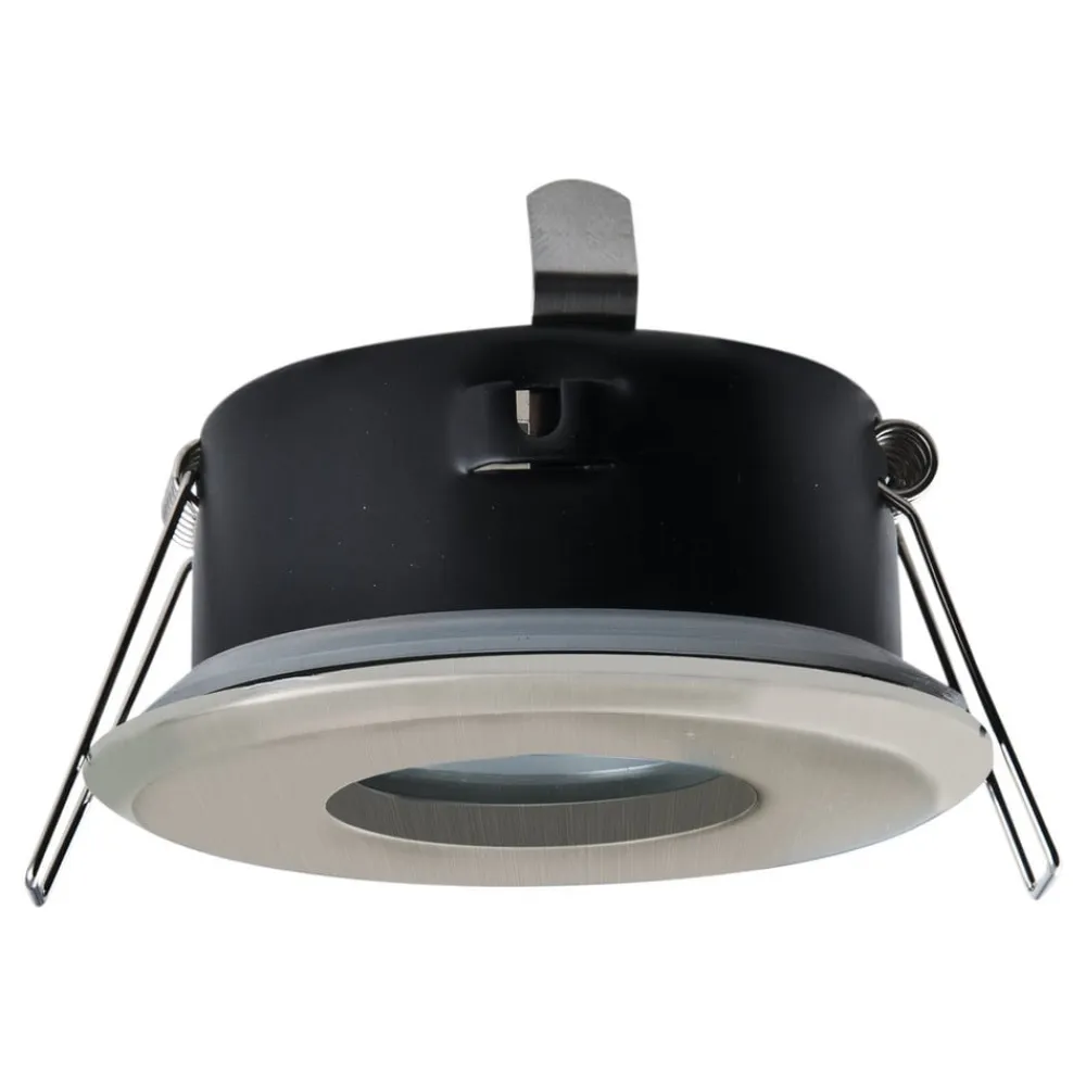 Heitronic DL7001 indbygningsspot, højvolt, børstet jern