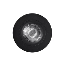 Heitronic DL6809 LED-downlight, rundt, sort