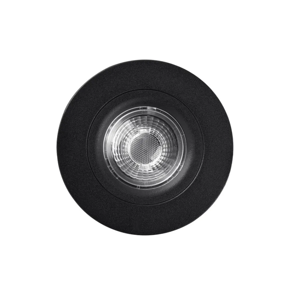 Heitronic DL6809 LED-downlight, rundt, sort