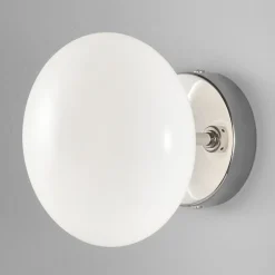 Metallux Væglamper>Dolce væglampe, krom/hvid skærm