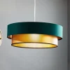 Maco Design Pendellamper>Dorina hængelampe, grøn/guld Ø 60cm