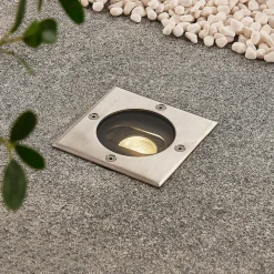 Doris - LED-gulvspot til indbygning, kantet form^Lucande Discount