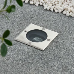 Doris - LED-gulvspot til indbygning, kantet form^Lucande Discount