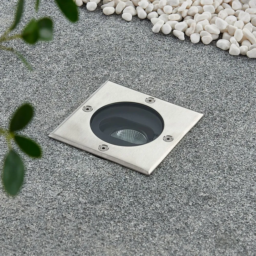 Doris - LED-gulvspot til indbygning, kantet form^Lucande Discount