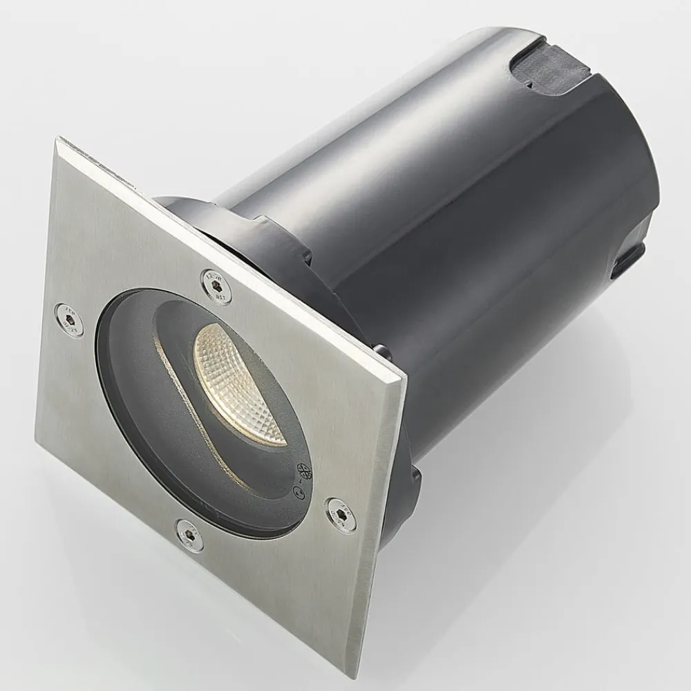 Doris - LED-gulvspot til indbygning, kantet form^Lucande Discount