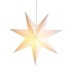 STAR TRADING Dot papirstjerne med hulmønster, hvid Ø 54 cm