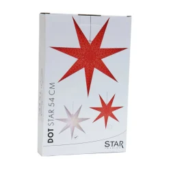 STAR TRADING Dot papirstjerne med hulmønster, hvid Ø 54 cm