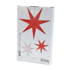 STAR TRADING Dot papirstjerne med hulmønster, hvid Ø 54 cm