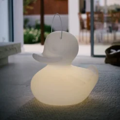 DUCK-DUCK XL udendørs LED-designerlampe, hvid^Goodnight Light New