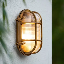 Lucide Dudley udendørs væglampe, messing