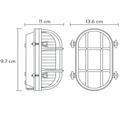 Lucide Dudley udendørs væglampe, sort