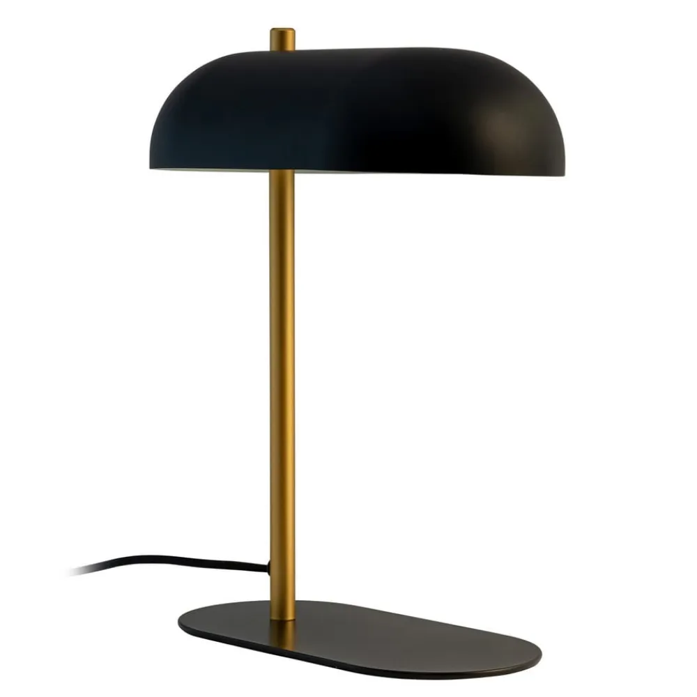 Dyberg Larsen Arch bordlampe, sort/messingfarvet, metal
