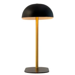 Dyberg Larsen Arch bordlampe, sort/messingfarvet, metal