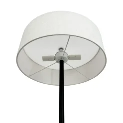 Dyberg Larsen gulvlampe Calix, sort/naturfarvet, 150 cm