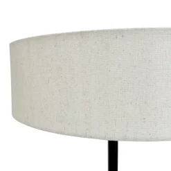 Dyberg Larsen gulvlampe Calix, sort/naturfarvet, 150 cm