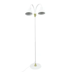 Dyberg Larsen Gulvlamper>Gulvlampe Lilje, hvid, højde 135 cm, 2 lyskilder.