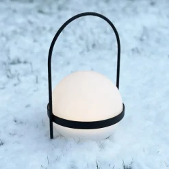 Dyberg Larsen Solcellelamper>LED-solcellelampe Summer, hvid/sort Højde 26 cm