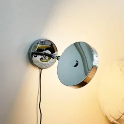 Dyberg Larsen Væglamper|Væglamper>LED-væglampe Starlight, krom Ø 14 cm dæmpbar