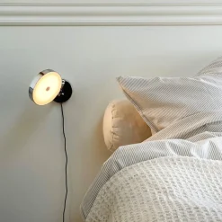 Dyberg Larsen Væglamper|Væglamper>LED-væglampe Starlight, krom Ø 14 cm dæmpbar