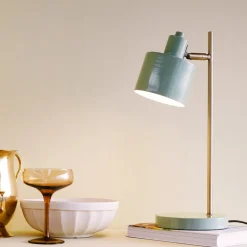 Dyberg Larsen Bordlamper>Ocean bordlampe, oliven, højde 43 cm, metal