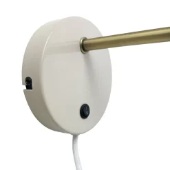 Ocean væglampe, beige, Ø 11 cm, metal^Dyberg Larsen Online