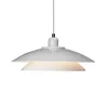 Dyberg Larsen pendellampe Kaje, hvid, Ø 40 cm, metal