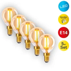 E14 3,9 W 313lm LED-pære varmhvid kan dæmpes 5 stk^Näve New