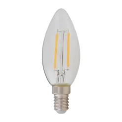 Lindby E14 filament LED-kertepære 2W, klar, 2.700 K