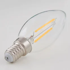 Lindby E14 filament LED-kertepære 2W, klar, 2.700 K