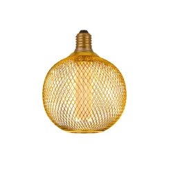 E27 LED-pære Mesh 3,4 W 3.000 K Ø12cm guld^Searchlight New