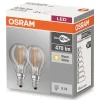 E14 4W 827 LED dråbepære i 2'er sæt^OSRAM Outlet