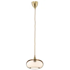 Horizon hængelampe, gul, røg Ø 21cm^EBB & FLOW Clearance