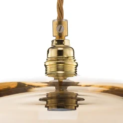 Horizon hængelampe, gul, røg Ø 21cm^EBB & FLOW Clearance