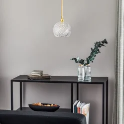 EBB & FLOW Rowan hængelampe, guld Ø 15,5cm